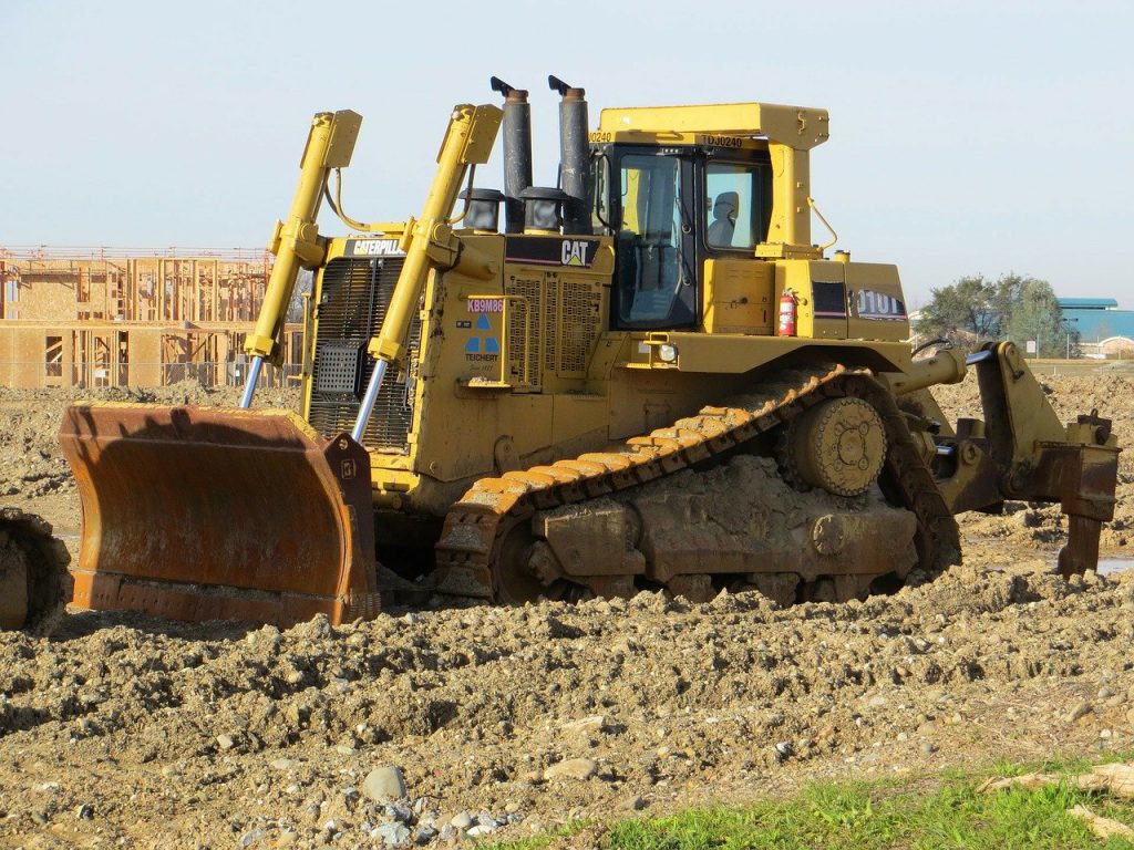 bulldozer, tractor, machinery